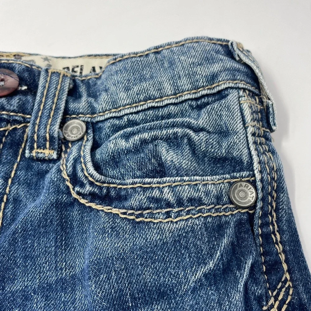 Ariat Kids S Cowboy Faded Denim Jeans 100% Cotton Work Play Pants